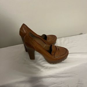Vintage chunky penny loafers